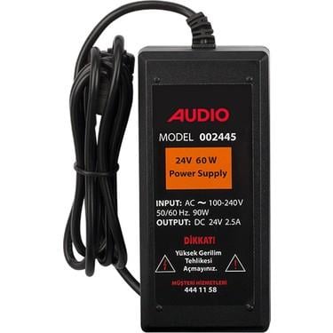 AUDIO 002445 Güç Kaynağı 24V 60 Watt002445 AUDIO 24V-60W ADAPTÖR AUDİOGörüntülü Ve Görüntüsüz DiafonAUDIO002445-8683