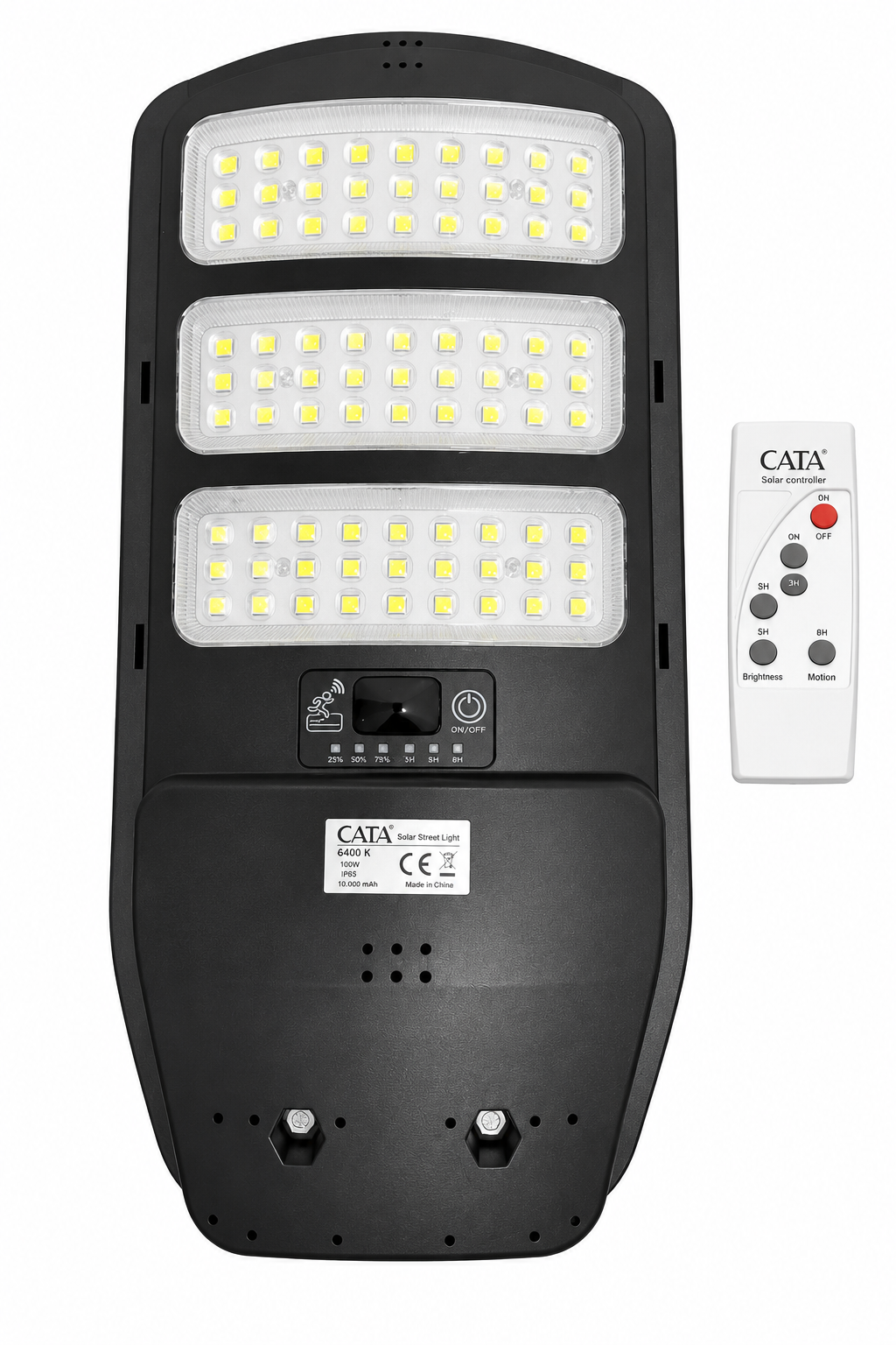 CATA CT 4692 Solar Güneş Enerjili 180W Sensörlü Sokak Armatür 6400K Beyaz IşıkCATA CT 4692 Solar 180W Sensörlü Sokak Armatürü - Çimen ElektrikSokak LambalarıCATACT-4692-12291