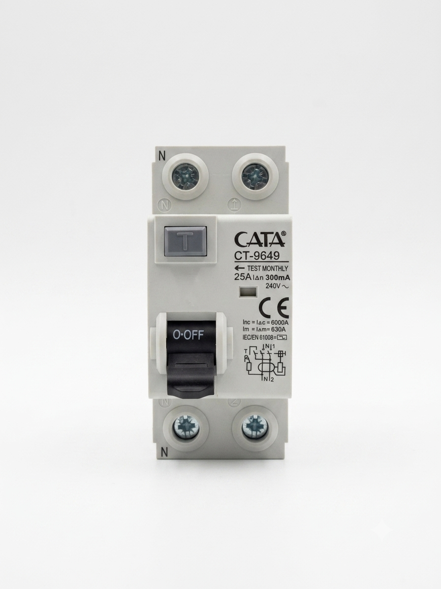 CATA CT 9649 2X25A 300mA 6kA Monofaze Kaçak Akım RölesiCATA CT 9649 2X25A 300mA 6kA Monofaze Kaçak Akım RölesiKaçak Akım RöleleriCATACT-9649-26835