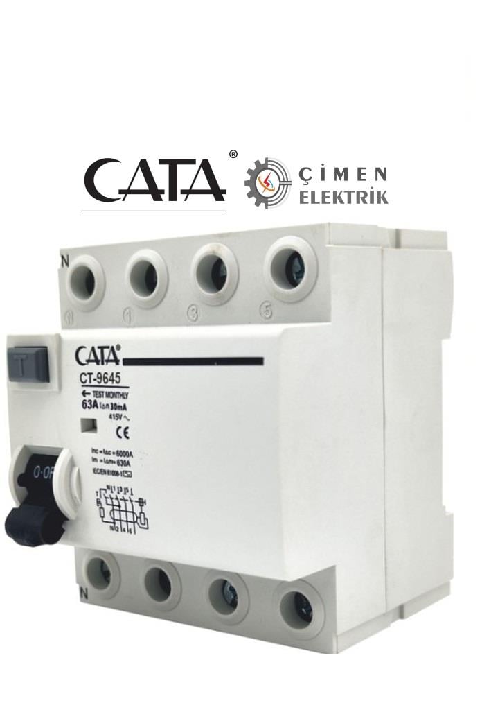 CATA CT 9645 4X63A 300mA 6kA Trifaze Kaçak Akım RölesiCATA CT 9645 4X63A 300mA 6kA Trifaze Kaçak Akım RölesiKaçak Akım RöleleriCATACT-9645-26833