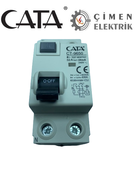 CATA CT 9650 2X32A 30mA 6kA Monofaze Kaçak Akım RölesiCATA CT 9650 2X32A 30mA 6kA Monofaze Kaçak Akım RölesiKaçak Akım RöleleriCATACT-9650-27428