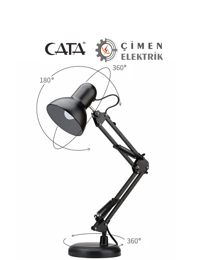CATA CT 8405 Newyork Masa Lambası Siyah Renk E27 DuyCT 8405 Cata Newyork Masa Lambası Siyah Renk E27 DuyLed ApliklerCATACT-8405S-19998