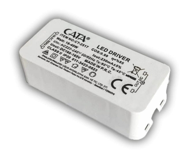 CATA CT 2517 18W-40W Slim Spot Driver AdaptörüCATA CT 2517 18W-40W Slim Spot Driver AdaptörüLed DriverlarCATACT-2517-27134