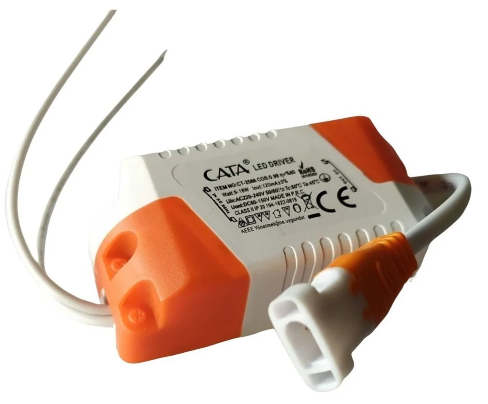 CATA CT 2516 Led Spot Adaptörü 8-18WCATACT 2516 Led Spot Adaptörü 6/9/12/15/18WLed DriverlarCATACT-2516-19901