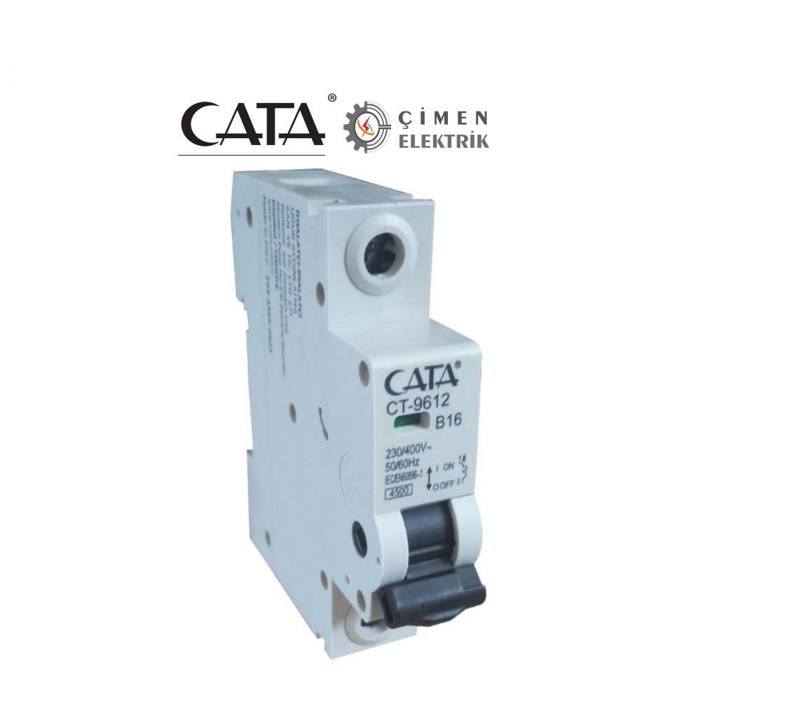 CATA CT 9612 1X16A B TİPİ 4.5 kA OTOMATİK SİGORTAOtomatik SigortalarCATACT-9612-26817
