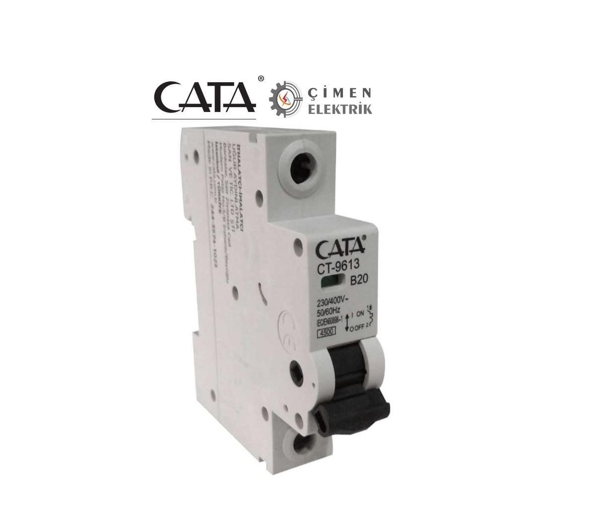CATA CT 9613 1X20A 4.5kA B Tipi Otomatik SigortaCATA CT 9613 1X20A 4.5kA B Tipi Otomatik SigortaOtomatik SigortalarCATACT-9613-26819