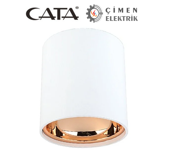 CATA CT 5421 Beyaz Bakır Dekoratif Spot Kasa GU-10 DuyCATA CT 5421 Beyaz Bakır Dekoratif Spot Kasa GU-10 DuyRay Spotlar ve RaylarCATACT-5421BB-12623