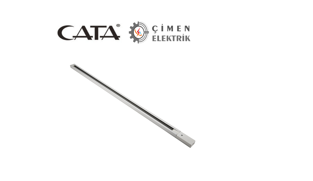 CATA CT 9710 1 Metre Monofaze Spot Rayı Beyaz RenkRay Spotlar ve RaylarCATACT-9710-13002