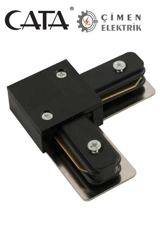 CT 9743 PVC Monofaze Ray L Dönüş Aparatı SiyahRay Spotlar ve RaylarCATACT-9743-26174