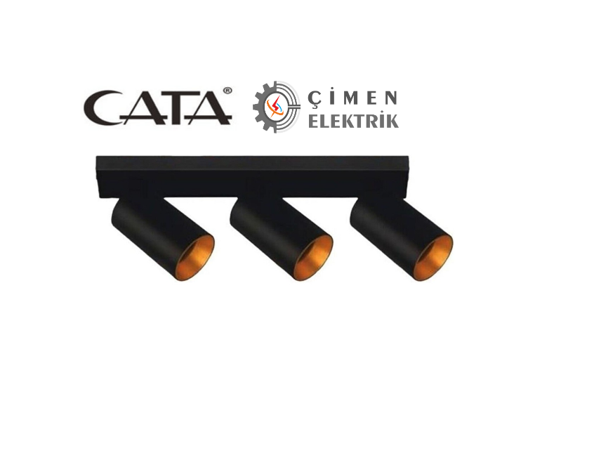 CATA CT 5429 Üçlü Ray Spot Kasası Gu-10 DuyEn Uygun Fiyat Garantisiyle CT 5429 Cata Urantu Üçlü Ray Spot Kasası Siyah-Gold Gu-10 Duy şimdi sadece Çimen Elektrik'teRay Spotlar ve RaylarCATACT-5429-19239