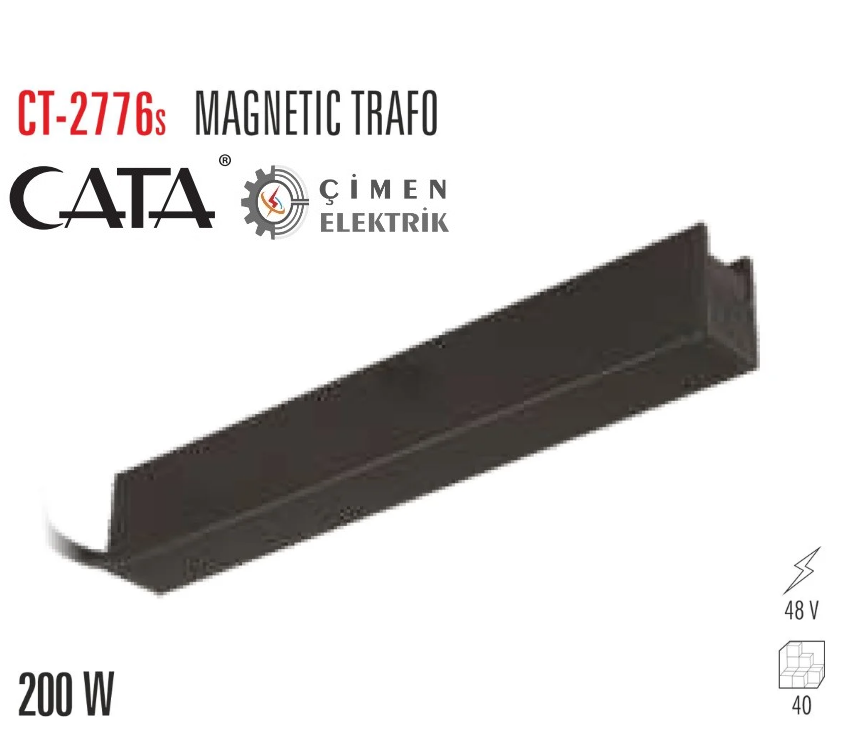 CATA CT 2776 200W Magnetıc Trafo Siyah KasaCATA CT 2776 200W Magnetıc Trafo Siyah KasaŞerit Led TrafolarıCATACT-2776S-27473