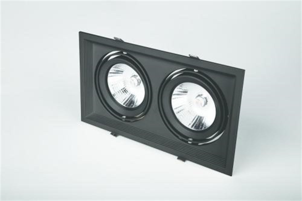 CT 5504 Cata 2X25 W Halospot Led Spot Günışığı Siyah KasaSıva Altı Led SpotlarCATACT-5504-12632