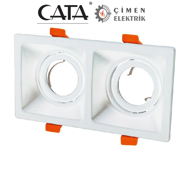CATA CT 5006 İkili Beyaz Spot KasasıSıva Üstü Led SpotlarCATACT-5006-26320