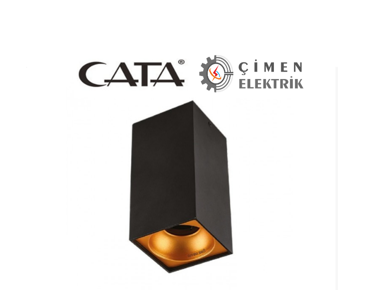 CATA CT 5417 Siyah Bakır Dekoratif Spot Armatür GU-10 DuyCT 5417 Cata Siyah-Gold Dekoratif Tavan Spot Kasa GO-10 Duy  Fiyatları - Çimen ElektrikSıva Üstü Led SpotlarCATACT-5417-20608