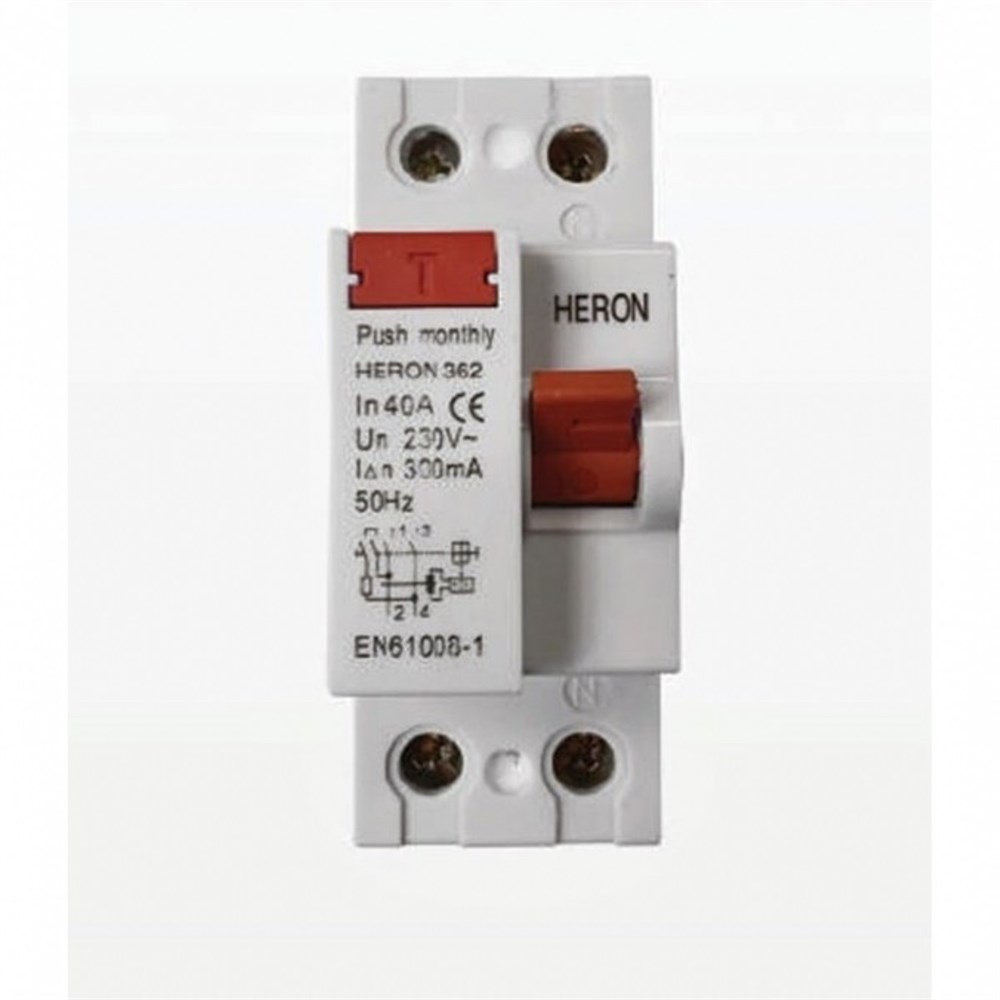 Heron 2x40 300Ma Kaçak Akım RolesiKaçak Akım RöleleriDiğerHERON 362240300 2X40 300Ma-18978