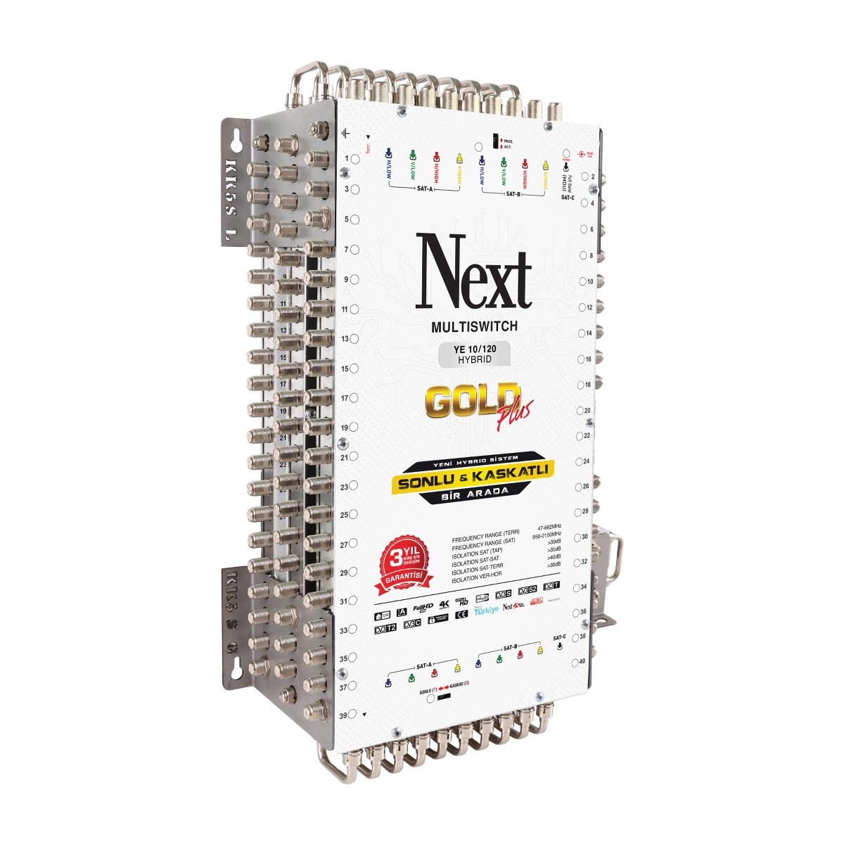 Next & Nextstar 10/120 Merkezi Uydu Santrali Multiswitch Sonlu+
