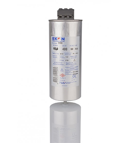 Ekon 41150 15 kVAr 400 V Trifaze Silindir KondansatörEkon 41150 15 kVAr 400 V Trifaze Silindir KondansatörKondansatörlerEKONEKON-41150-15332