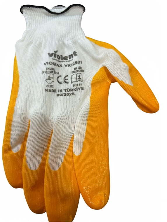 VIO Max 2501 Sarı İş Eldiveni 10XLBoya Slikon Eldiven ELDİVENVIO2501-31420