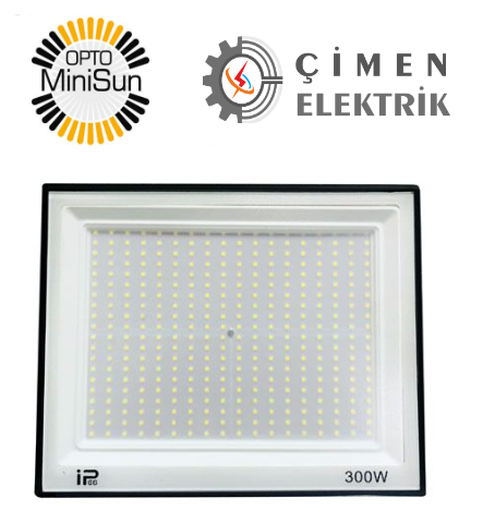 OPTO MİNİSUN M38300 300W Led Projektör 6400K Beyaz IşıkLed ProjektörlerERKLEDM38300B-28039