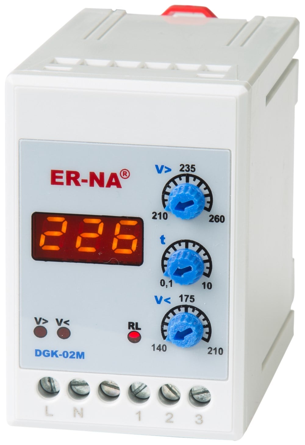 ERNA DGK-02M MONUFAZE DİJİTALGERİLİM KORUMA RÖLESİ 220VZaman Saatleri ve SensörlerERNADGK-02M-16908