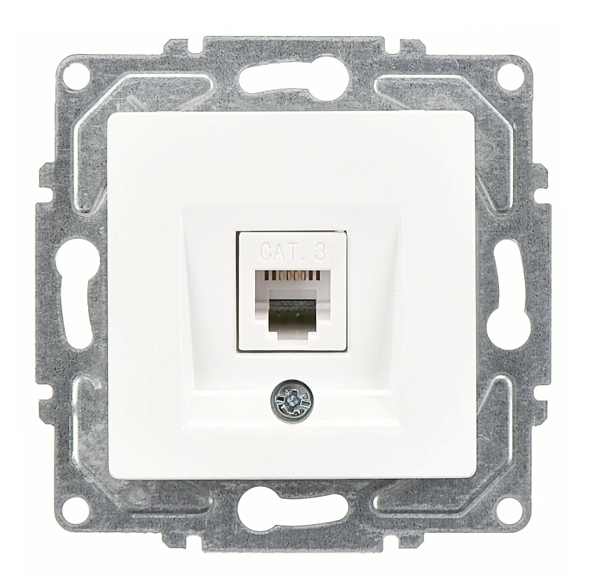 Günsan Eqona Beyaz Telefon Prizi Nümeris Çerçevesiz CAT3Anahtar PrizlerGÜNSAN01401100157120-20096
