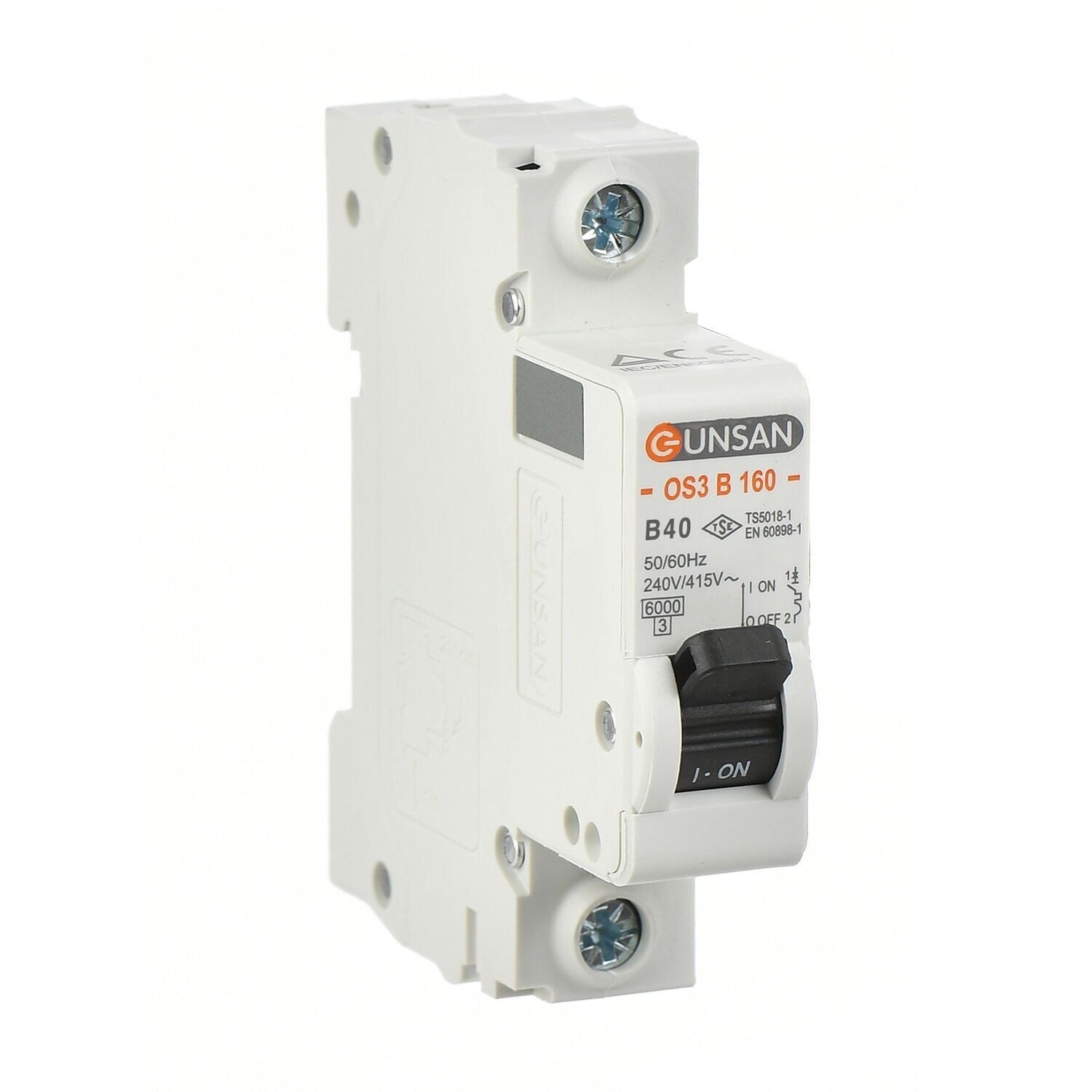 Günsan 1x40A B Tipi 6 kA Otomatik Sigorta OS3B160-40Günsan 1x40 A B Tipi 6 kA W Otomat SigortaOtomatik SigortalarGÜNSANOS3B160-40-20202