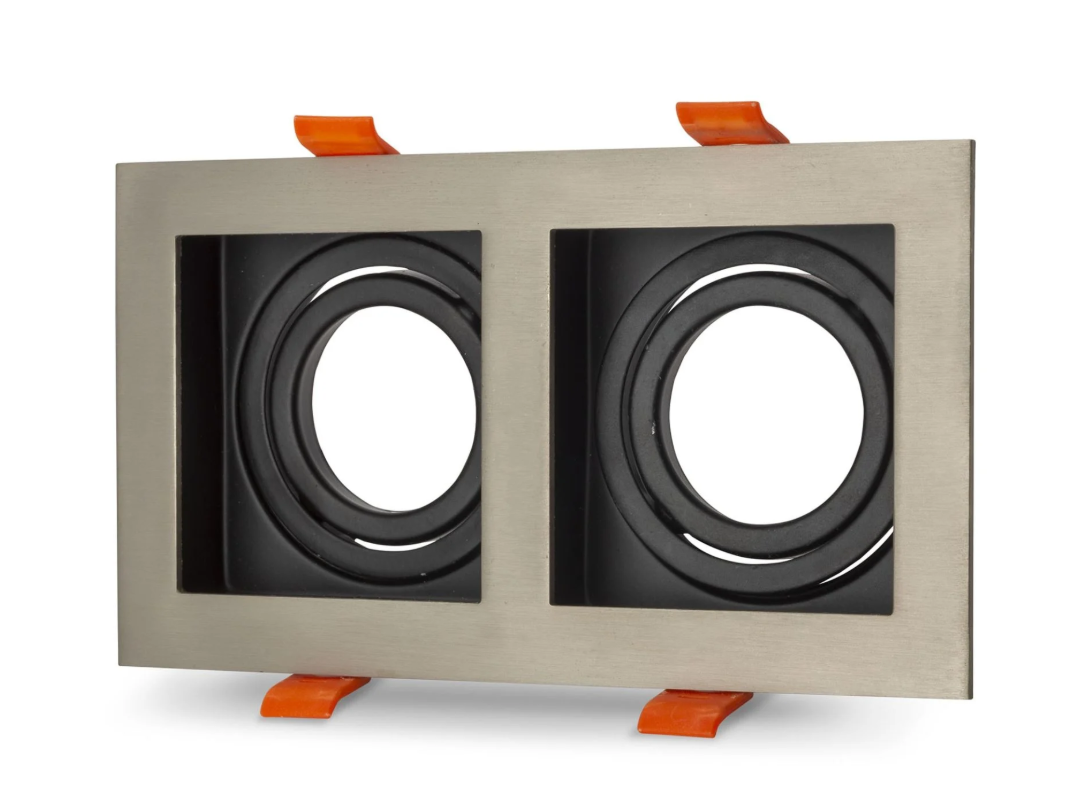 HELİOS HS 1404 İkili Spot Kasası Satin Kasa Dekoratif Cam SpotlarHELİOSHS1404-31153