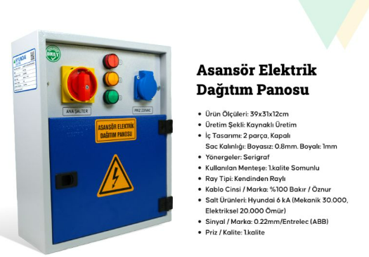 HYN22 Hyundai Hazır Asansör PanosuBİNA VE ŞALT MALZEMELERİHyundaıHYN22-ASANSÖR PANOSU-14030