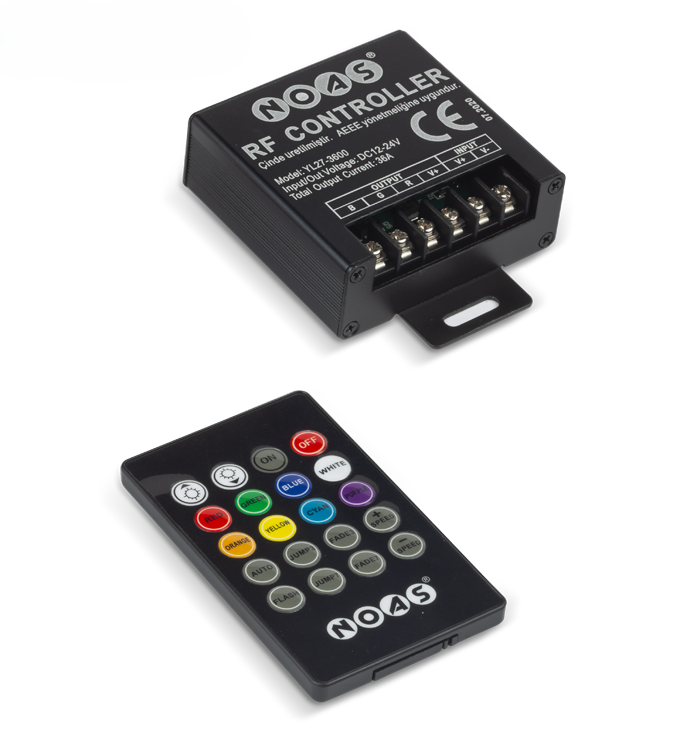 NOAS YL27 3600 Rgb Şerit Led Kumandası 36ANOAS YL27 3600 RGB Kumanda 36A - Renkli Aydınlatma ve Kontrol SistemiAydınlatma KumandalarıNOASYL27-3600-29514