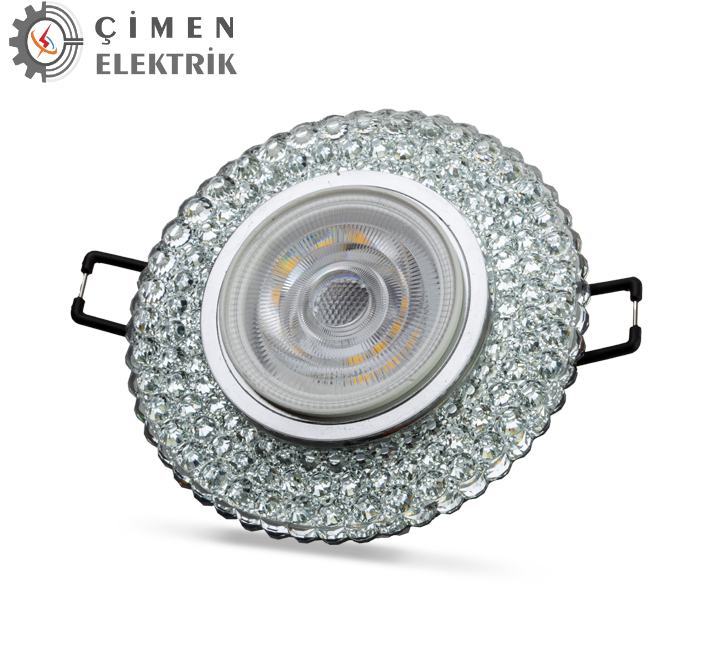 NOAS YL65 1747 Nilus Led Çerçeveli 4000K Yuvarlak Kristal Cam Spot KasaDekoratif Cam SpotlarNOASYL65-1747-29400