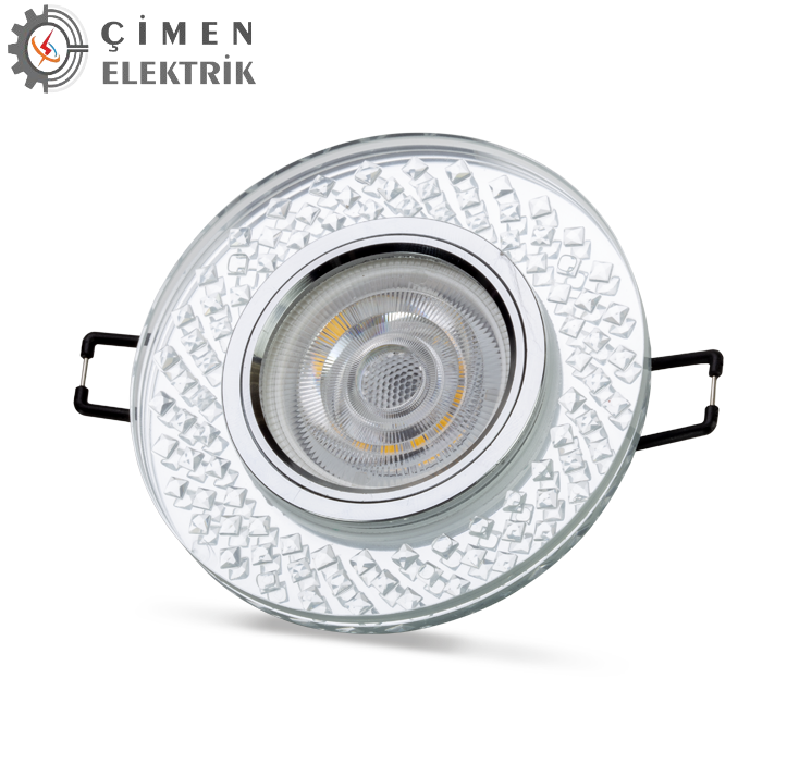 NOAS YL65 1787 Adonis LED Çerçeveli 4000K Yuvarlak Kristal Cam Spot KasaDekoratif Cam SpotlarNOASYL65-1787-29399