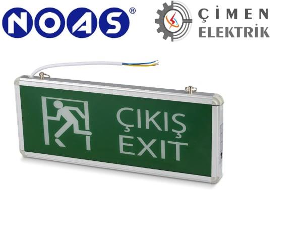 5 Adet NOAS YLX 3003 Çift Yönlü Şarjlı 3W Ledli Exıt Çıkış ArmatürüLedli Exıt ArmatürlerNOASYLX-3003-5-30008