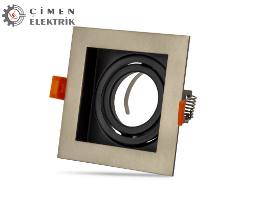 NOAS YL60 1362 Amazon Saten Siyah Kare Spot KasasıSıva Altı Led SpotlarNOASYL60-1362-29549
