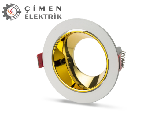 NOAS YL60 2114 Ren Beyaz Gold Yuvarlak Spot KasasıSıva Altı Led SpotlarNOASYL60-2114-29555