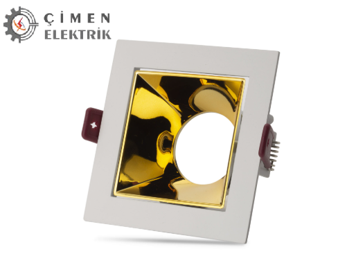NOAS YL60 3114 Ural Beyaz Gold Kare Spot KasasıSıva Altı Led SpotlarNOASYL60-3114-29557