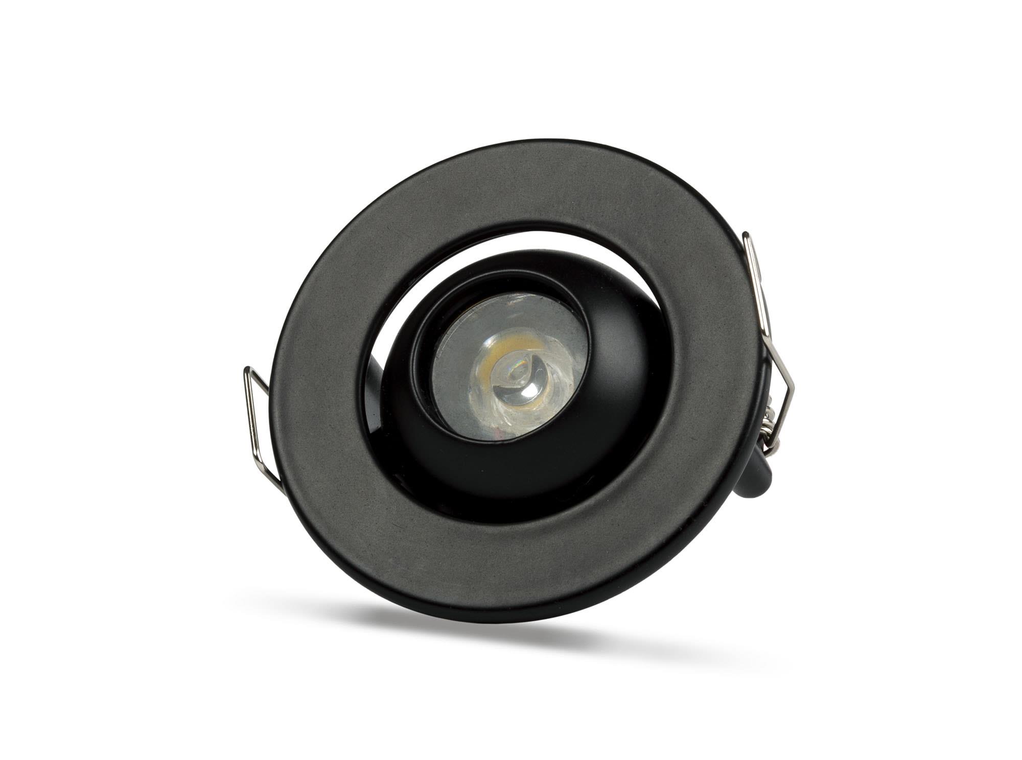 NOAS YL94 0202 Siyah Kasa 1W Led Spot 3200K Gün IşığıSıva Altı Led SpotlarNOASYL94-0202-30104