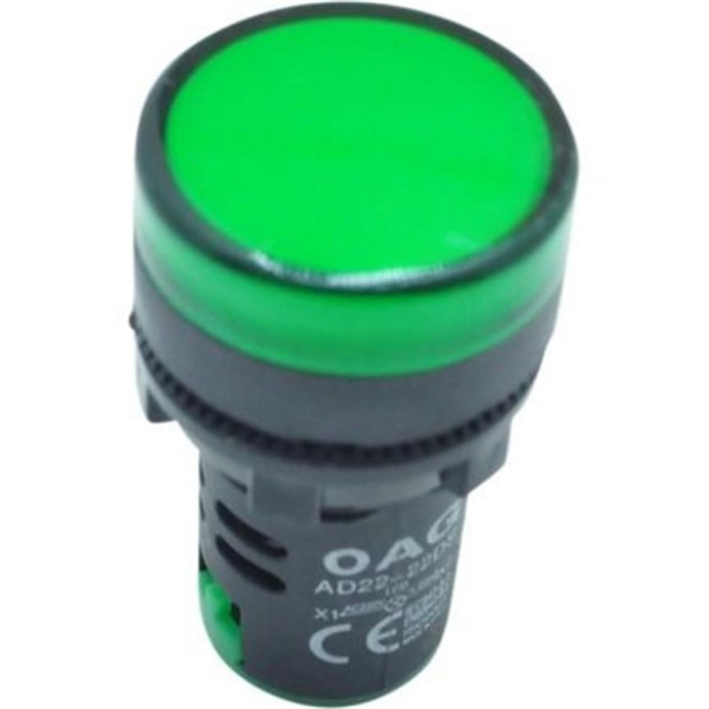 220V Led Sinyal Lambası 22Mm YeşilPako ŞalterlerOAGGÖZ LAMBASI 220V YEŞİL-13299