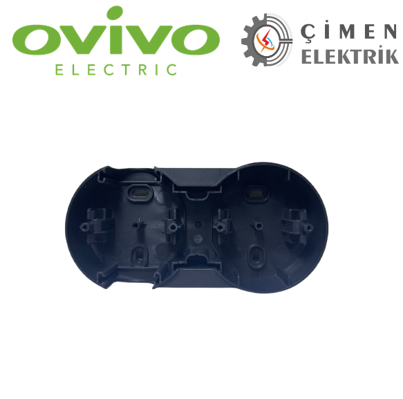 Ovivo Xone Antrasit İkili Sıva Üstü Kombine Anahtar Priz KutusuAnahtar PrizlerOVİVO406-250000-940-27862