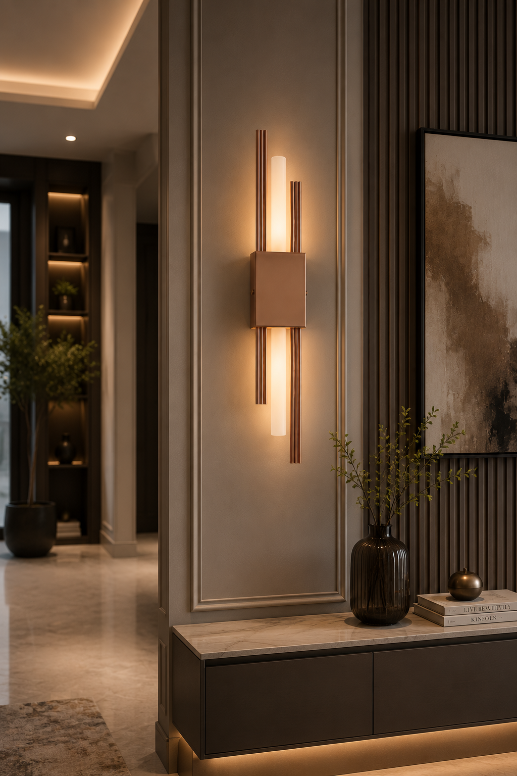 Simetri Rose Kasa Dekoratif Ledli Duvar Aplik Pilli Ve Elektrikli 3200K Gün IşığıLed ApliklerNazariumSİMETRİ-ROSE-31827