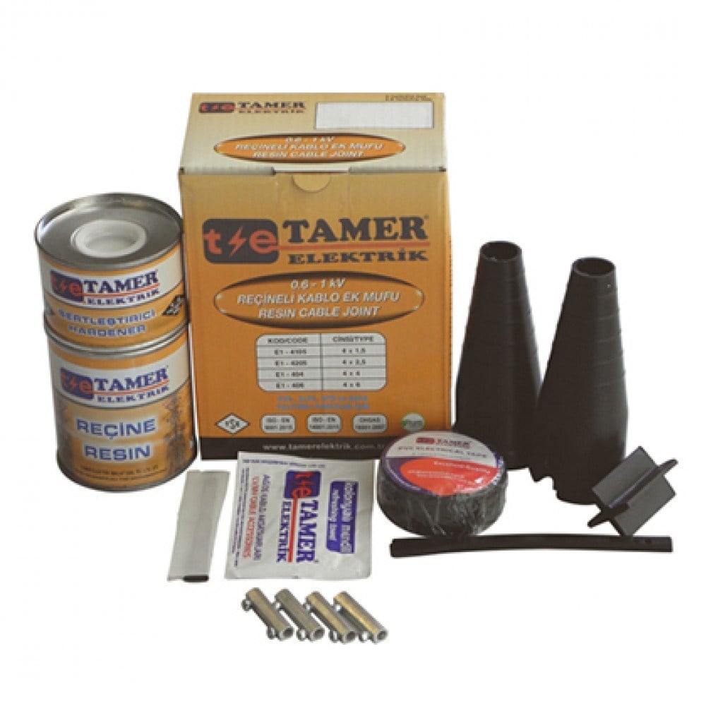 Tamer 2X6 Bakır İletken İçin Reçineli Ek Muf E1-206EkmuflarTAMERE1-206-13129
