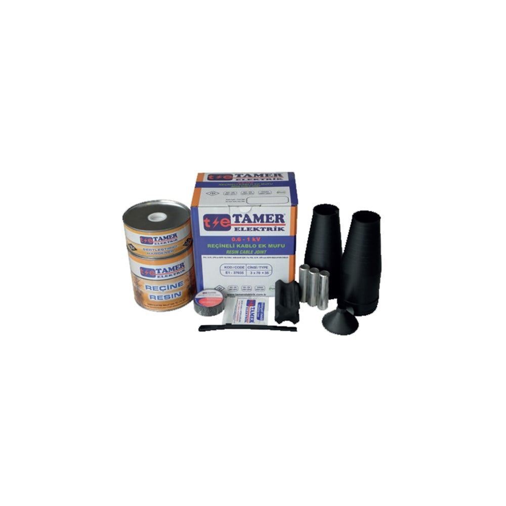 Tamer 3X70 Bakır İletkenler İçin Reçineli Ek Muf E1-370EkmuflarTAMERE1-370-13157