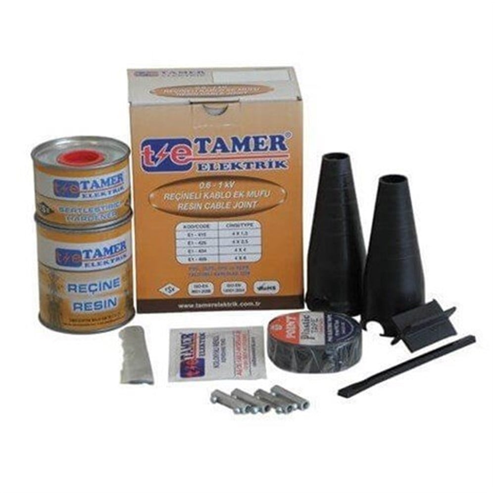 Tamer 4X185 Bakır İletken İçin Reçineli Ek Muf E1-4185EkmuflarTAMERE1-4185-13167