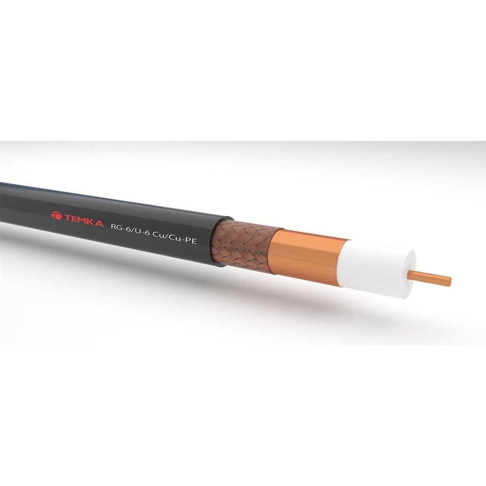 50 Metre Temka Rg-6/U-6 Tv Kablosu İçi Ucu Bakır Dış Sargı BakırKABLO VE KANALLARTEMKATemka RG-6/U-6-50 Mt-19045