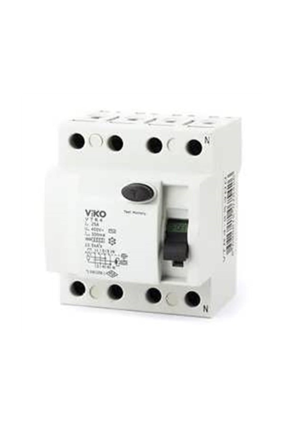 Viko Kaçak Akım Koruma Rölesi VTR4-4x80 300mA 6kAKaçak Akım RöleleriVİKOVTR4-80300-15115