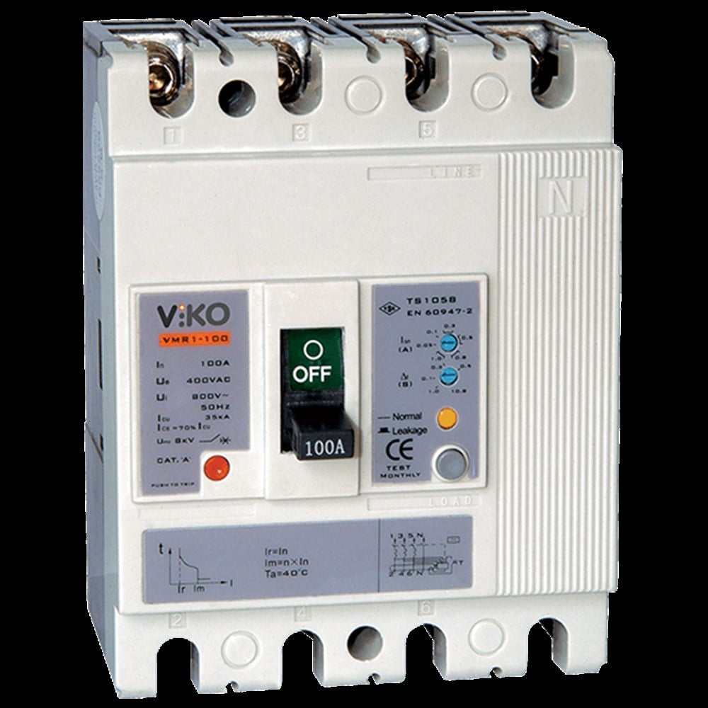 Viko 4x100A 25kA Kompakt Kaçak Akımlı Tip VMR2-100-SN2Kompakt ŞalterlerVİKOVMR2-100-SN2-14993