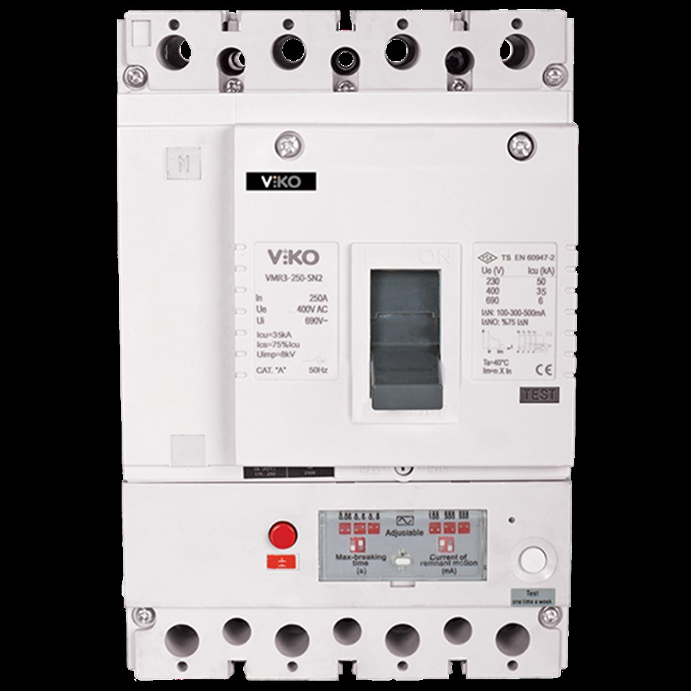 Viko 4x500A 50kA Kompakt Kaçak Akımlı Tip VMR2-500-SN2Kompakt ŞalterlerVİKOVMR4-500-SN2-15007