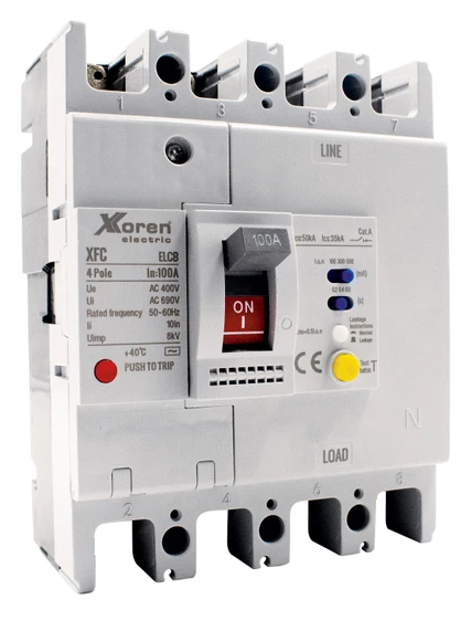 XKOREN 4X250A 50KA Kaçak Akım Korumalı Kompakt Şalter XFC-250-4P-250AKompakt ŞalterlerXKORENXFC-250-4P-250A-27819
