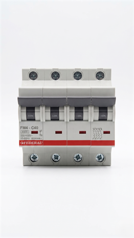 FEDERAL 4X40 A C Tipi 4.5kA Grup Sigorta FM4 9EG-C0434-SD40Otomatik SigortalarFEDERAL9EG-C0434-SD40-31524