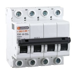GÜNSAN 4X32A C Tipi 6kA Otomatik Sigorta OS3C460-32Otomatik SigortalarGÜNSANOS3C460-32-31598