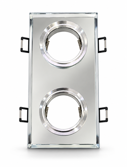 NOAS YL65 2630 Zeus Led Çerçeveli 4000K Kristal 2 Lİ Kare Cam Spot GU10 DuyDekoratif Cam SpotlarNOASYL65-2630-32036